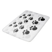 Hond schildert Drukken in zwart-wit en grijs patro Badmat (Gekanteld)
