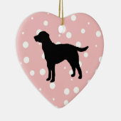 Hond schildert Silhouette keramische keramische ke Keramisch Ornament (Rechts)