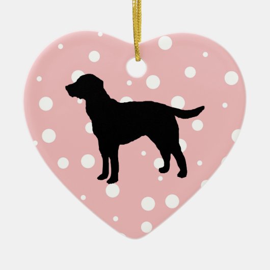 Hond schildert Silhouette keramische keramische ke Keramisch Ornament (Voorkant)