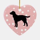 Hond schildert Silhouette keramische keramische ke Keramisch Ornament (Achterkant)