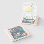 hond schildpad coaster stenen onderzetter (Zijkant)