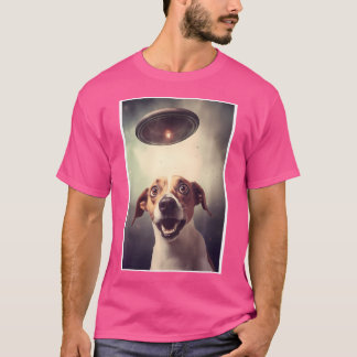 Hond Selfie Met Ufos Alien Buitenaards Ufo Wezen T-shirt