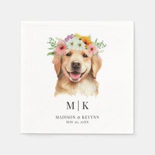 Hond servetten bruiloft
