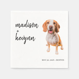 Hond servetten bruiloft
