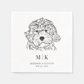 Hond servetten bruiloft (Voorkant)