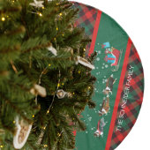 Hond Shelties trekken kerst slee Plaid Fleece Kerstboom Rok