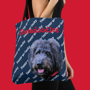 Hond Shepadoodle Happy-go-lucky Onvoorwaardelijke  Tote Bag