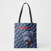 Hond Shepadoodle Happy-go-lucky Onvoorwaardelijke  Tote Bag (Voorkant)