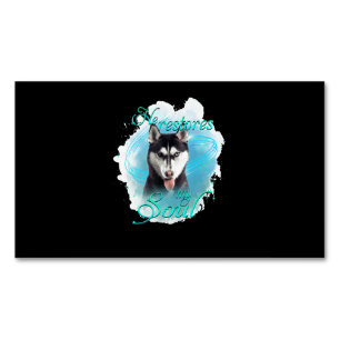 Hond Siberian Husky Dog Restores My Soul Magnetisch Visitekaartje