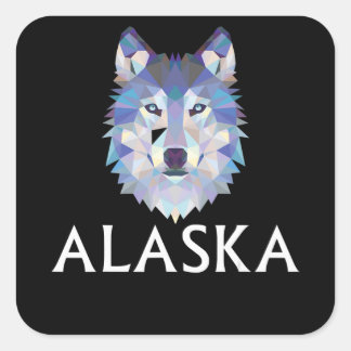 Hond | Siberisch Husky hondengezicht Vierkante Sticker