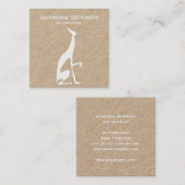 Hond silhouet, minimalistisch modern vierkante visitekaartje (Voorkant / Achterkant)