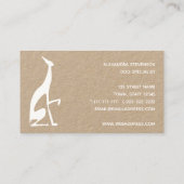 Hond silhouet, minimalistisch modern wit visitekaartje (Achterkant)