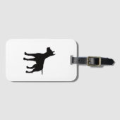 Hond Silhouet Print Bagagelabel (Voorkant (horizontaal))