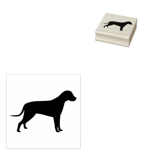 Hond Silhouet Rubber Stamp Rubberstempel (Gestempeld)
