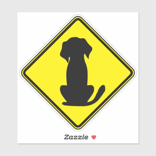 Hond Silhouet Schattig Dier Kunst Hond Clipart Waa Sticker (Vel)