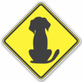 Hond Silhouet Schattig Dier Kunst Hond Clipart Waa Sticker (Voorkant)