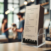 Hond silhouet trimmer prijslijst of diensten kaart