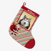 Hond Sinterklaas Goede Lijst Fotonaam Grote Kerstsok (Voorkant (Hangend))