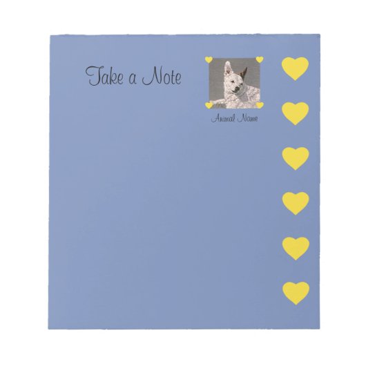 Hond Sjabloon Notitieblok (Voorkant)