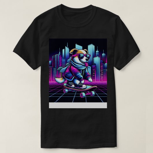 Hond skateboarden 6 t-shirt (Design voorkant)