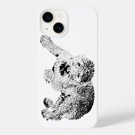 Hond Sketch Phonehoes – Minimalistisch Liggend Ont Case-Mate iPhone Case (Achterkant)