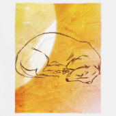 Hond, Slapen Dachshund Hond Fleece Deken (Voorkant)