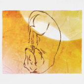 Hond, Slapen Dachshund Hond Fleece Deken (Voorkant (Horizontaal))