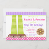 Hond Slippers Pyjama's & Pannenkoeken Verjaardagsf Kaart (Voorkant)