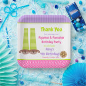 Hond Slippers Pyjama's & Pannenkoeken Verjaardagsf Papieren Bordje (Feest)