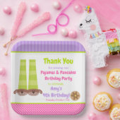 Hond Slippers Pyjama's & Pannenkoeken Verjaardagsf Papieren Bordje (Feest)