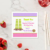 Hond Slippers Pyjama's & Pannenkoeken Verjaardagsf Servet (Insitu)