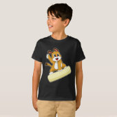 Hond Snowboard Wintersport T-shirt (Voorkant volledig)