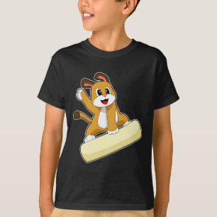 Hond Snowboard Wintersport T-shirt