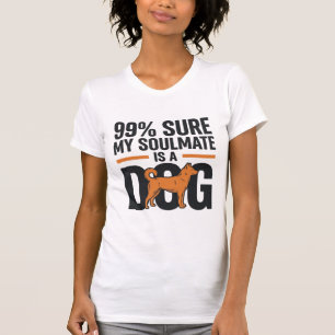 Hond Soulmate Grappige Vintage Gravure T-Shirt Ont
