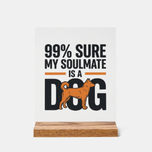 Hond Soulmate Grappige Vintage Gravure T-Shirt Ont Acryl Bord