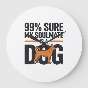 Hond Soulmate Grappige Vintage Gravure T-Shirt Ont Grote Klok