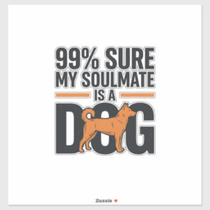 Hond Soulmate Grappige Vintage Gravure T-Shirt Ont Sticker