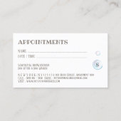 Hond Spa Sitting Bad Grooming Afspraak Herinnering Visitekaartje (Achterkant)