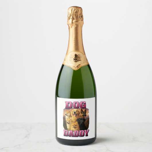 Hond sparkling wijnetiket (Voorkant)