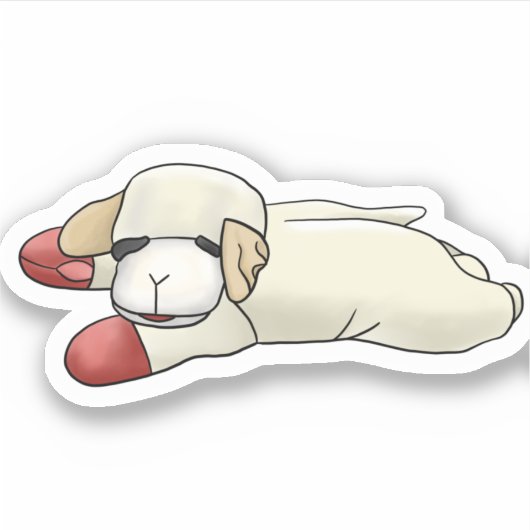 Hond Speelgoed Lamb Chop Sticker (Voorkant)
