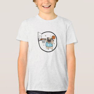 hond speelt basketbal Tri-Blend shirt