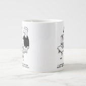 Hond speelt computerspellen. Grappig Grote Koffiekop (Voorkant)