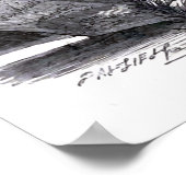 "Hond speelt de fluit" Vintage Illustratie Poster (Hoek)