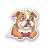 Hond speelt videogames (4) sticker (Voorkant)