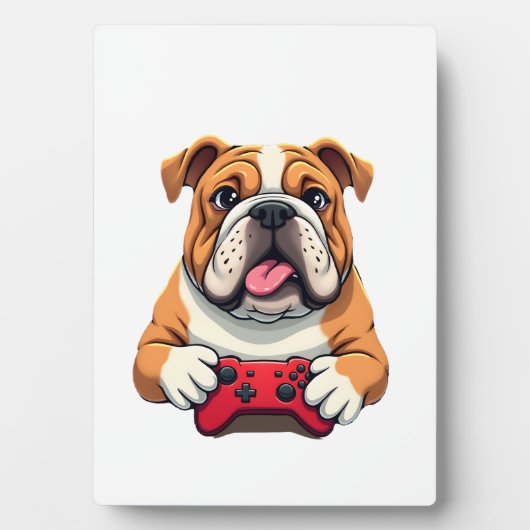 Hond Speelt Videogames (6) Fotoplaat (voorkant)