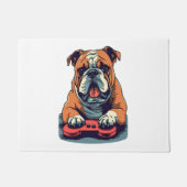 Hond Speelt Videospelletjes Deurmat (Voorkant)