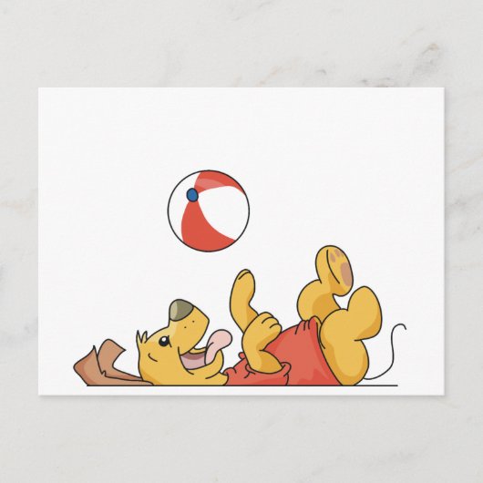 Hond spelen met bal Tshirts en geschenken Briefkaart (Voorkant)