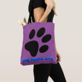 Hond Spelt Liefde met Pootafdruk Tote Bag (Dichtbij)