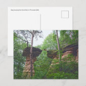 Hond springt van Stand Rock in Wisconsin Dells Briefkaart (Voorkant / Achterkant)