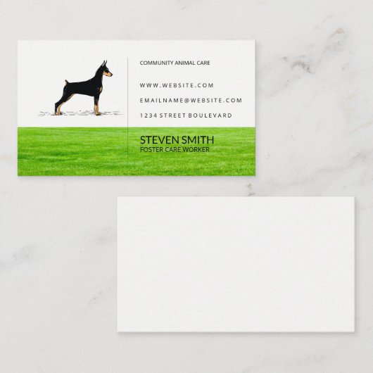 Hond Staand | Park Visitekaartje (Voorkant / Achterkant)